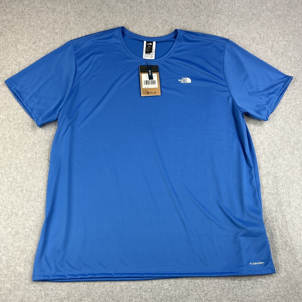 The North Face Elevation Shirt Mens XXL Super Sonic Blue Regular Fit Hiking
